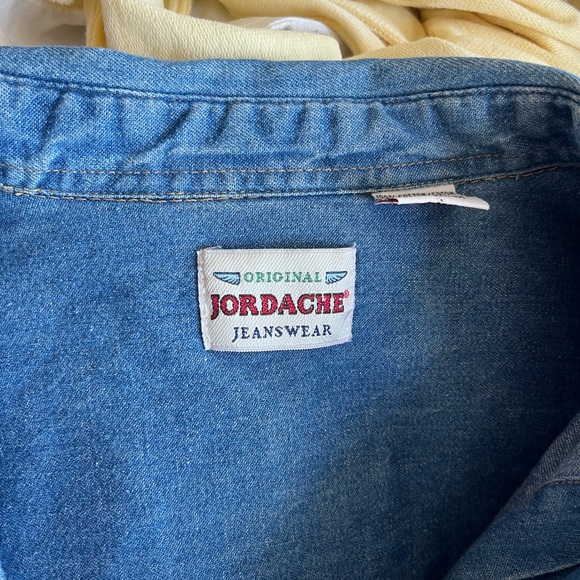 Painted butterfly design denim button up - Picture 2 of 2